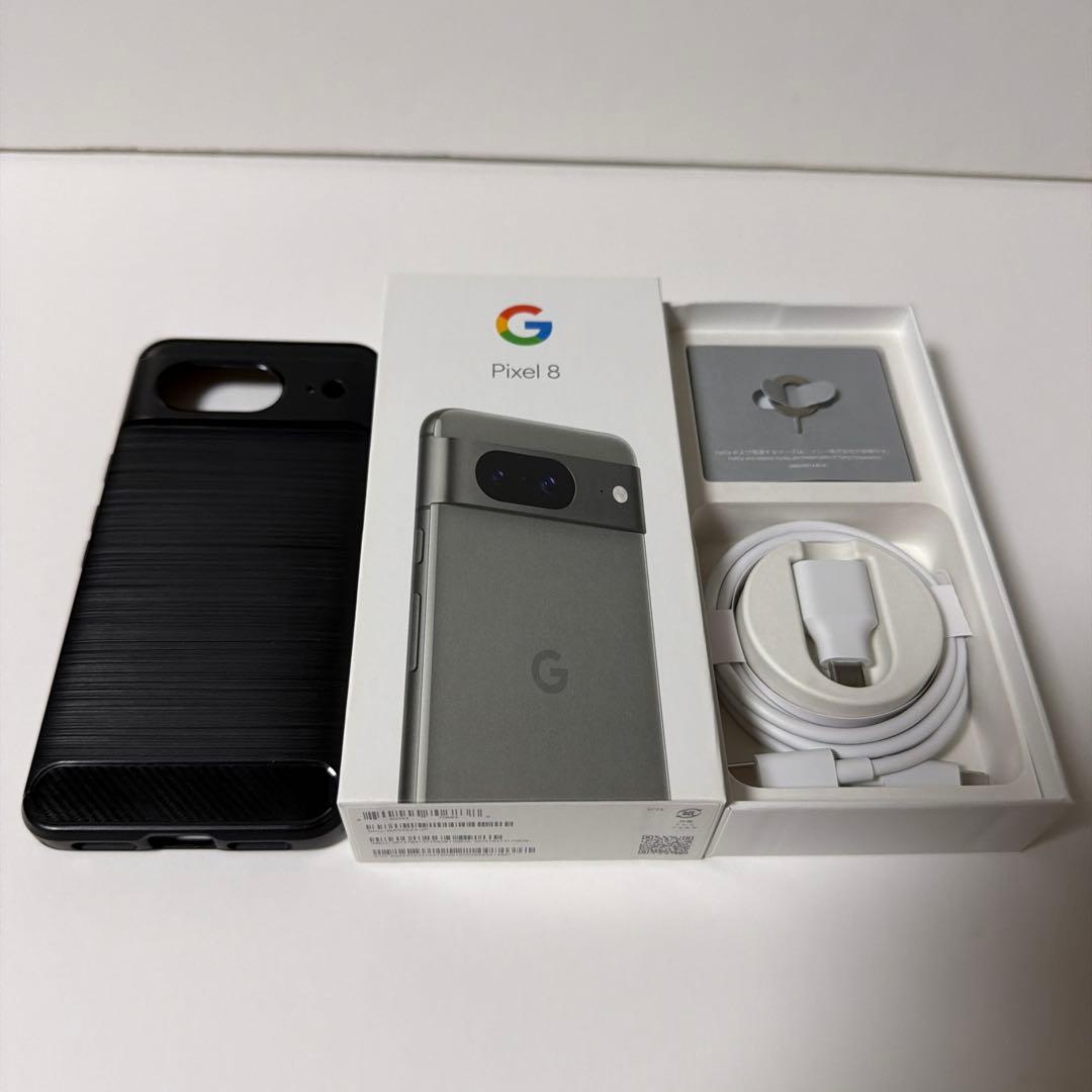 GooglePixel8 128GB ケース付 グレー Hazel SIMフリー