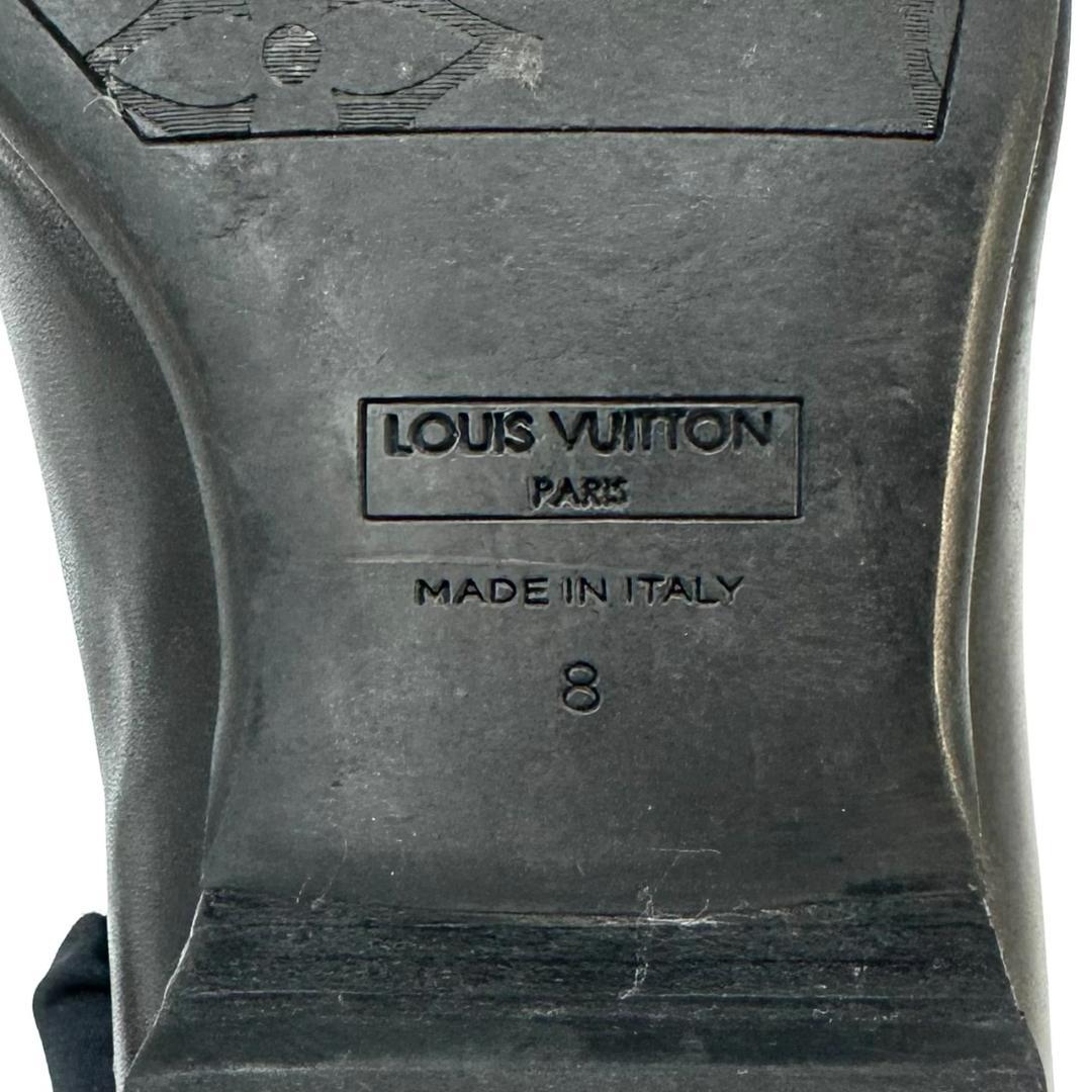 ルイヴィトン LVロゴプレート ビジネスシューズ ローファー 革靴 ブラック