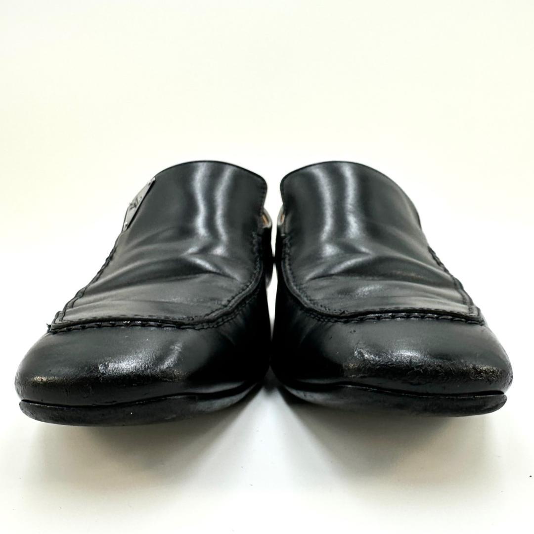 ルイヴィトン LVロゴプレート ビジネスシューズ ローファー 革靴 ブラック