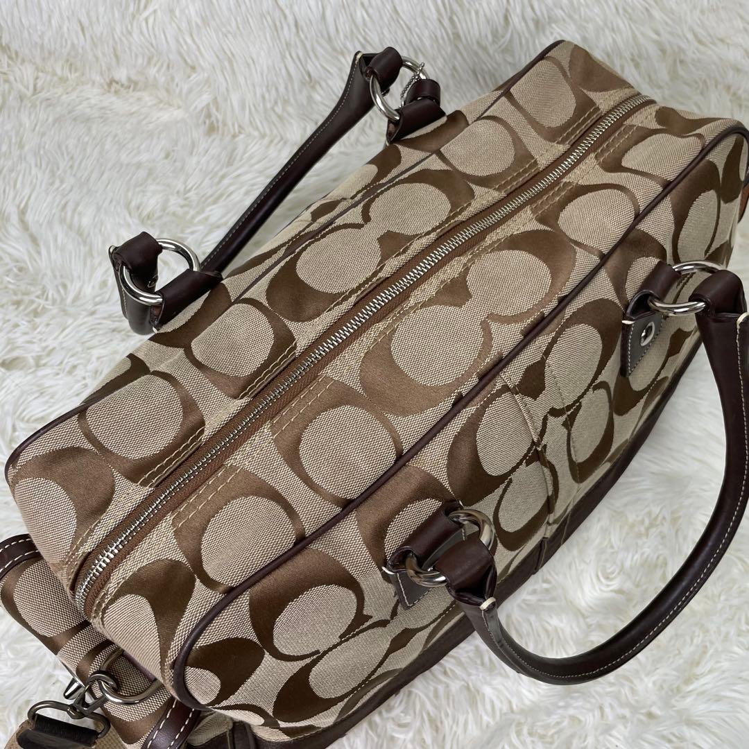 美品 COACH コーチ シグネチャー ボストンバッグ 2WAY F77179