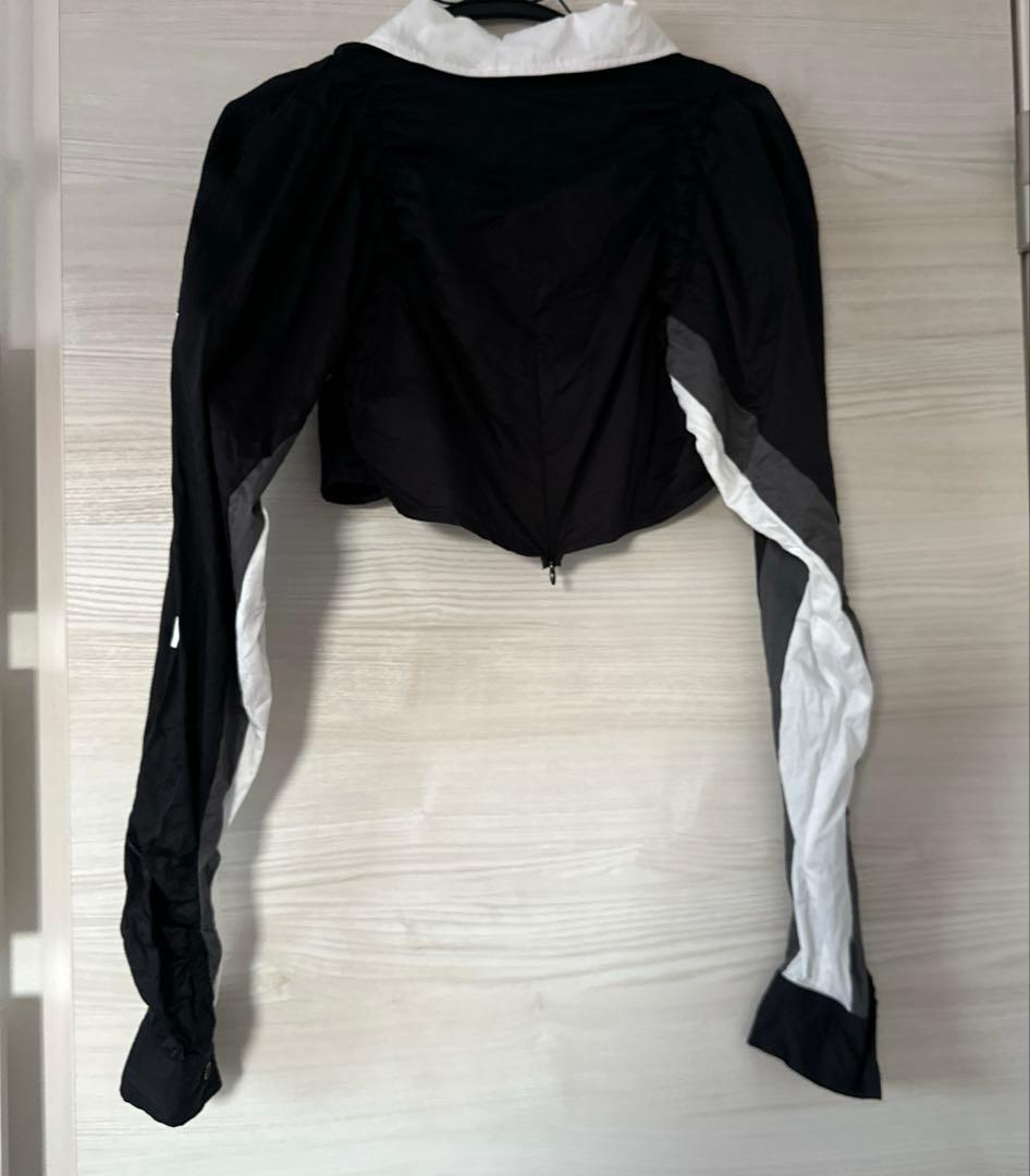 HONDA MOUSSYコラボ クロップドポロシャツ 長袖 ブラック