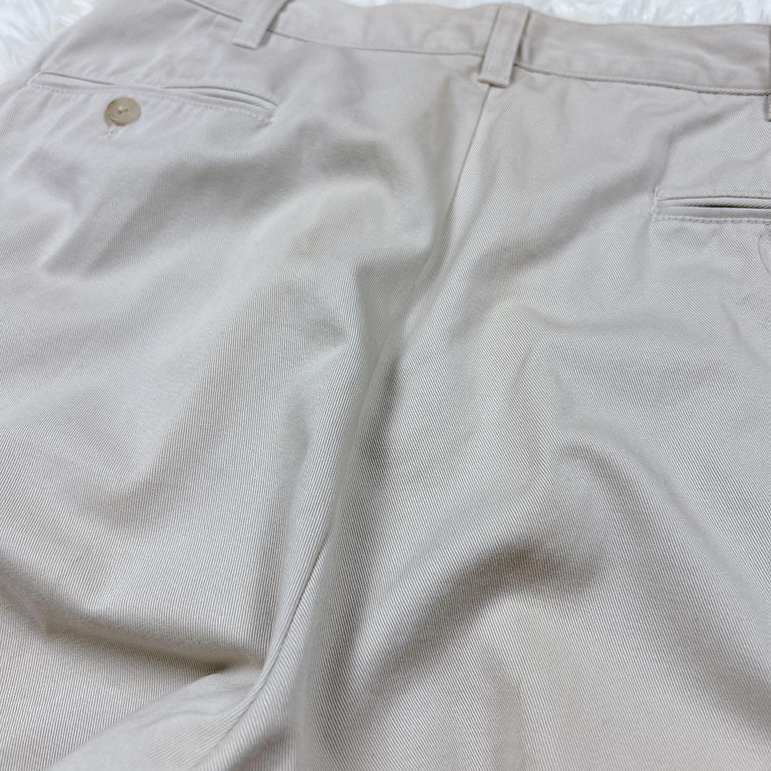 90s 美品　ポロバイラルフローレン　チノパンツ　ベージュ　ツータック W35