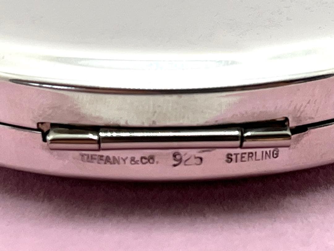 h129 希少　ティファニー　化粧ミラー　鏡　コンパクトミラー　メイク道具