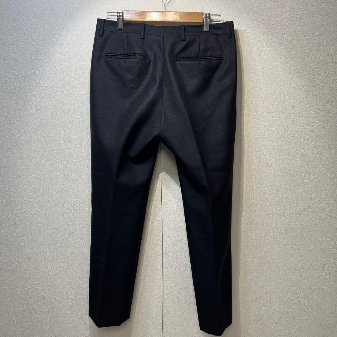 希少 美品 VALENTINO ウール モヘヤ タック スラックス パンツ 44