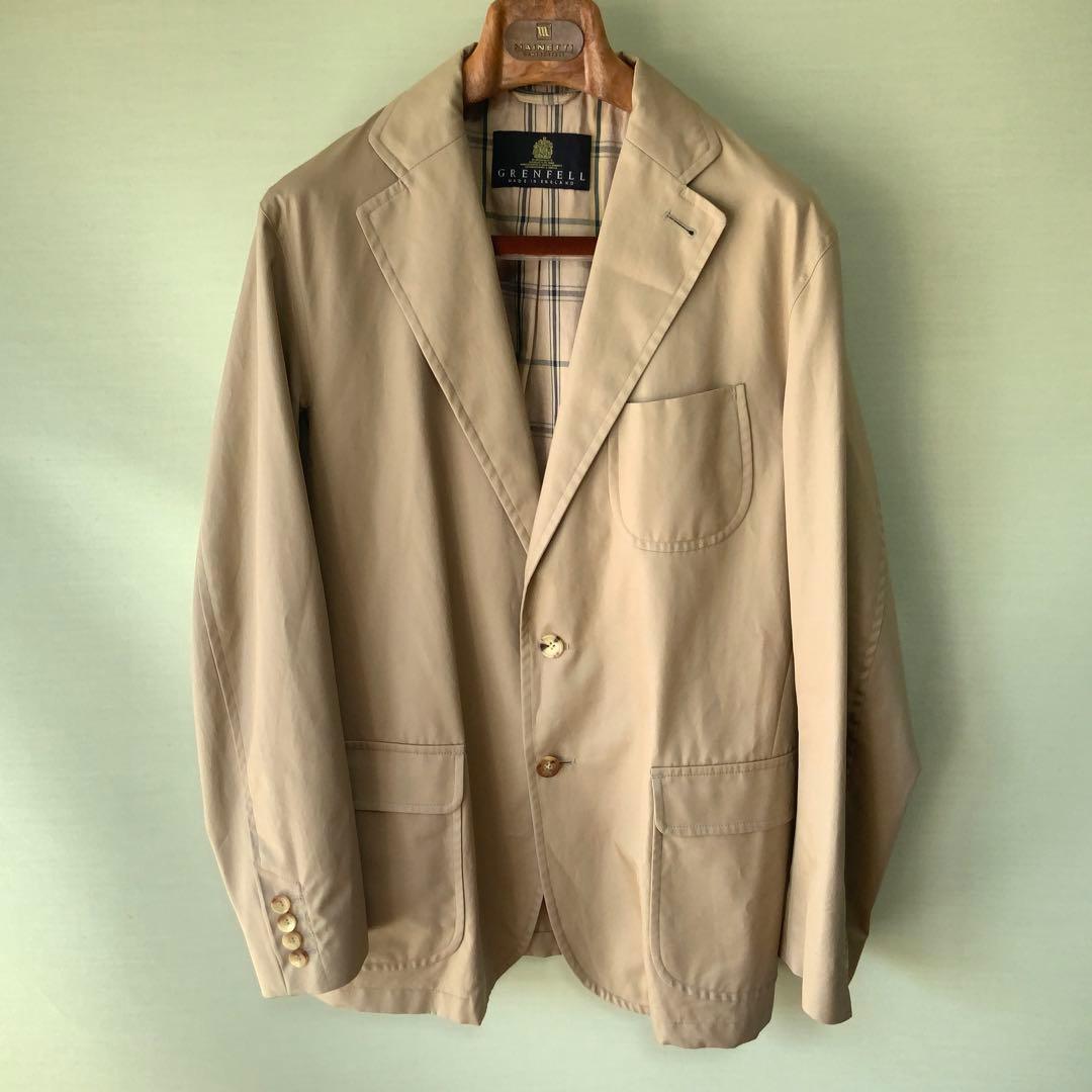 極美品 英国製グレンフェル Grenfell ジャケット 40 カーキ 黒タグ