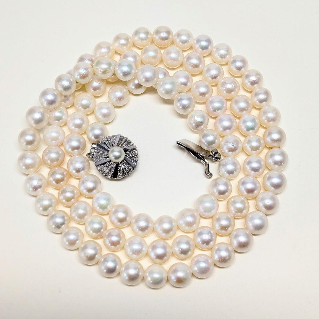 SVあこや本真珠ネックレス　約7.0mm　70cm ホワイト白色系　セミロング