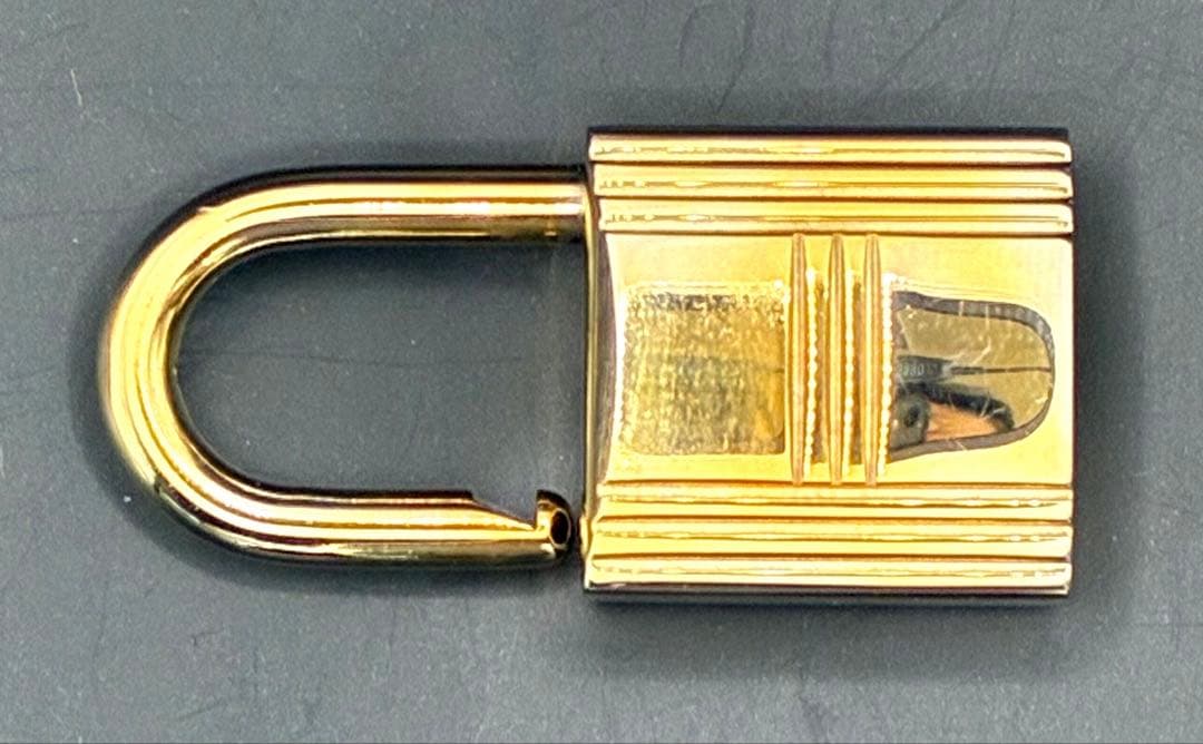 HERMESエルメス カデナ 127番 ゴールド 24Kメッキ 鍵付き 南京錠