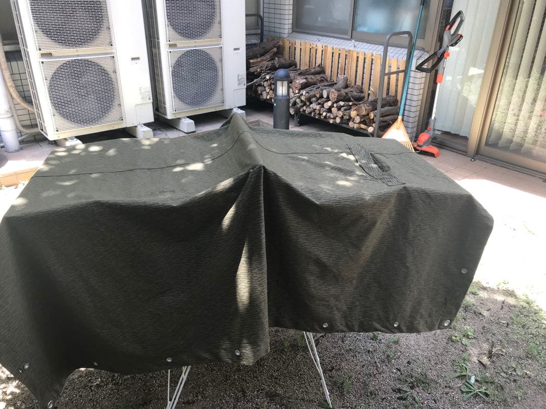 東ドイツ軍幕　4枚　デッドストック品　洗浄済　ワックス処理済　ポール、ペグセット