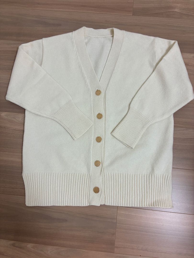りんりん　NOLLEY’S ウールカシミヤ金ボタンVネックカーディガン