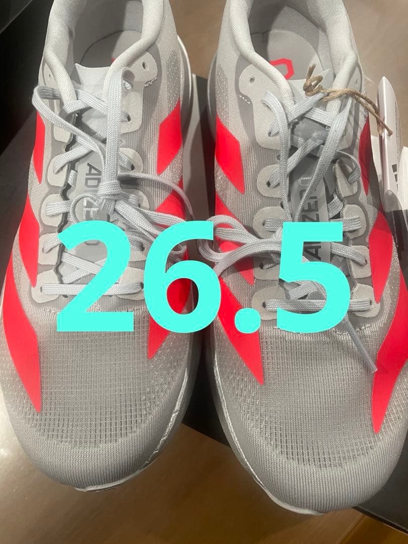 ADIZERO EVO SL 26.5 グレー/レッド