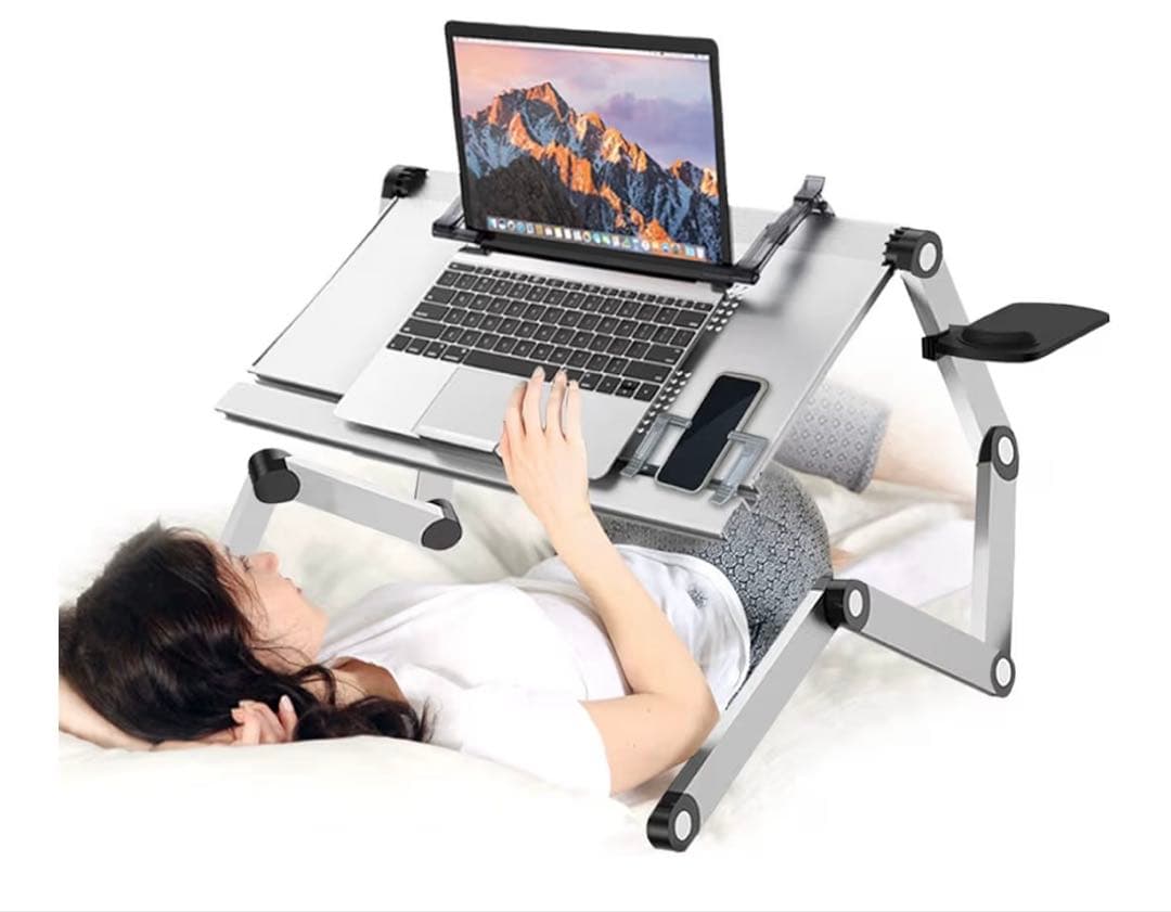 【美品】 折りたたみ式 読書スタンド PCデスク マウスパッド付