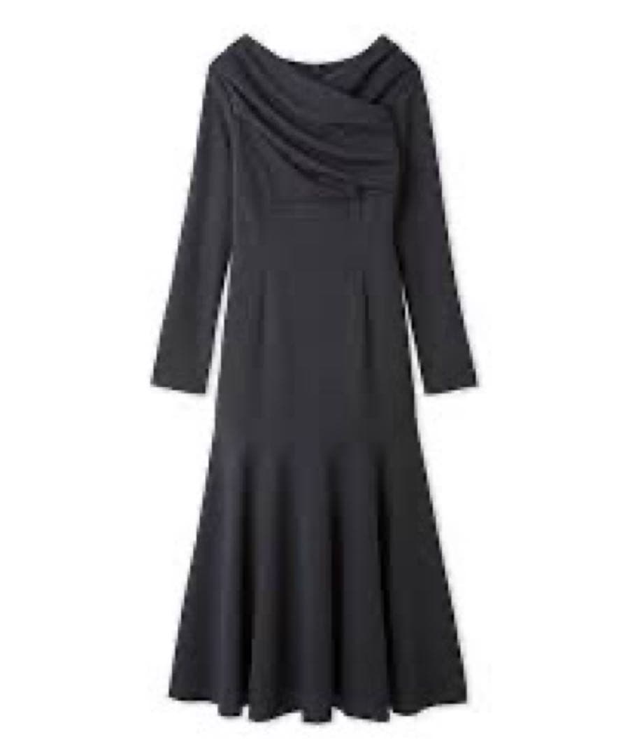 マテリアルカシュクールワンピース　ネイビー　セルフォード