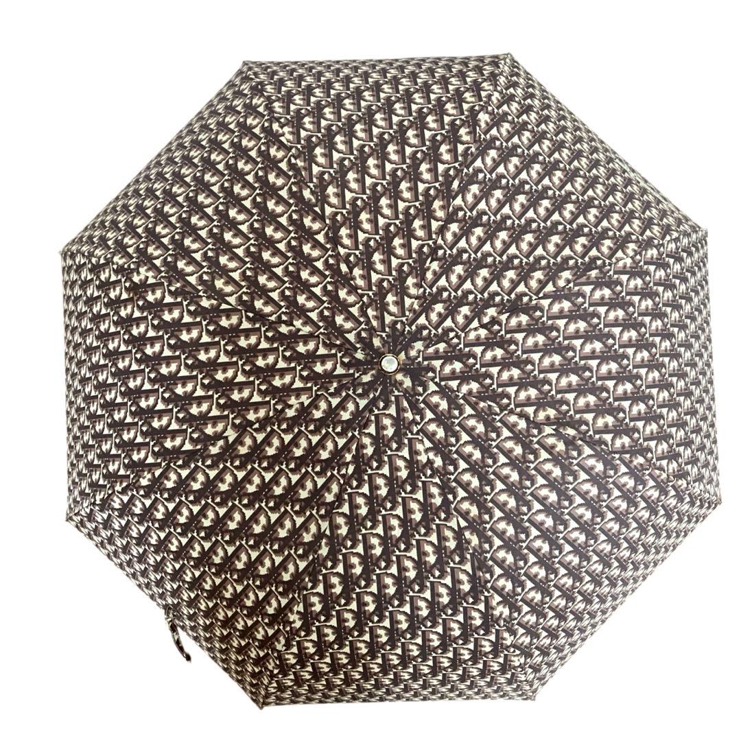 美品✨Dior クリスチャンディオール　折り畳み傘　総柄　トロッター　晴雨兼用