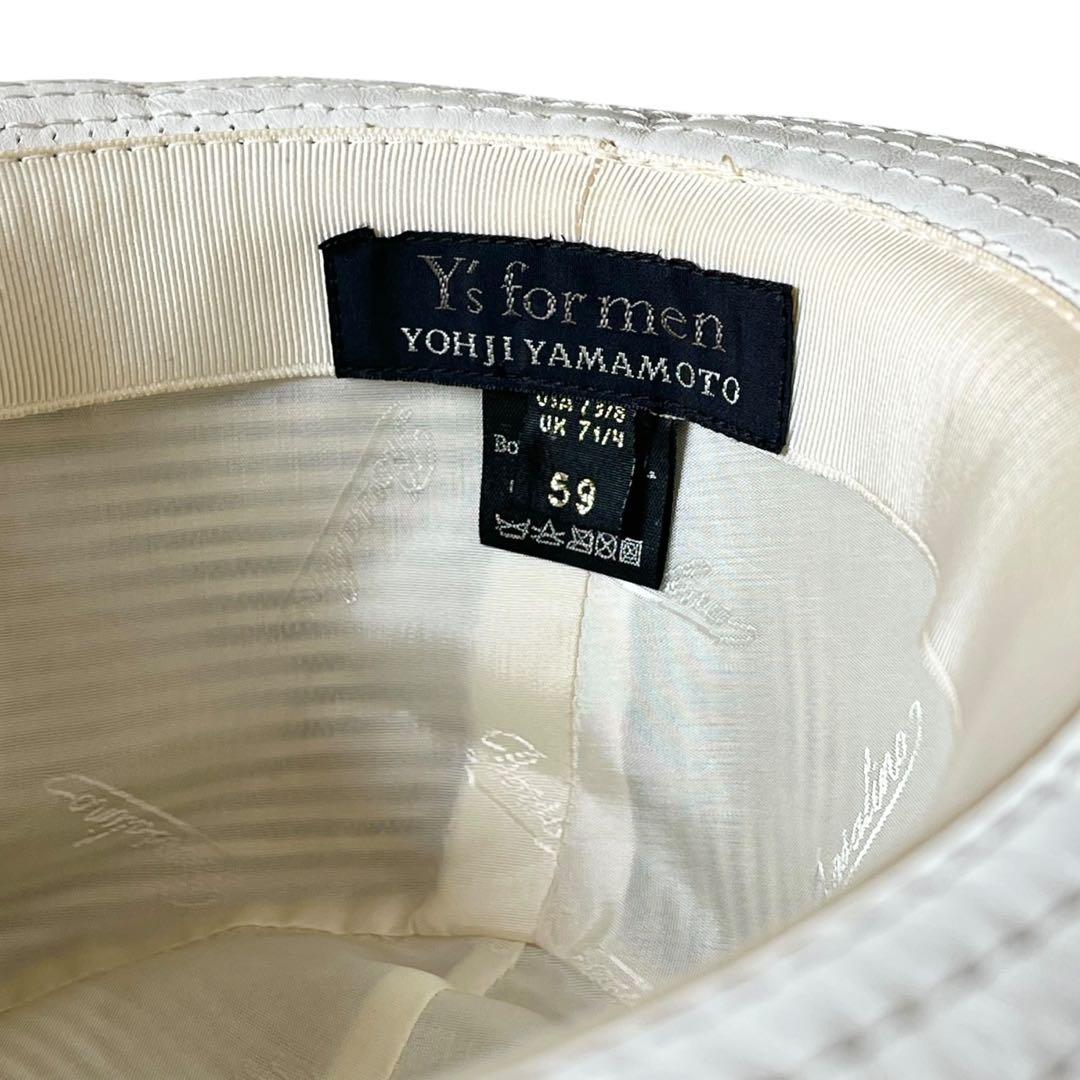 90s Y's for men × Borsalino レザー ハット ホワイト