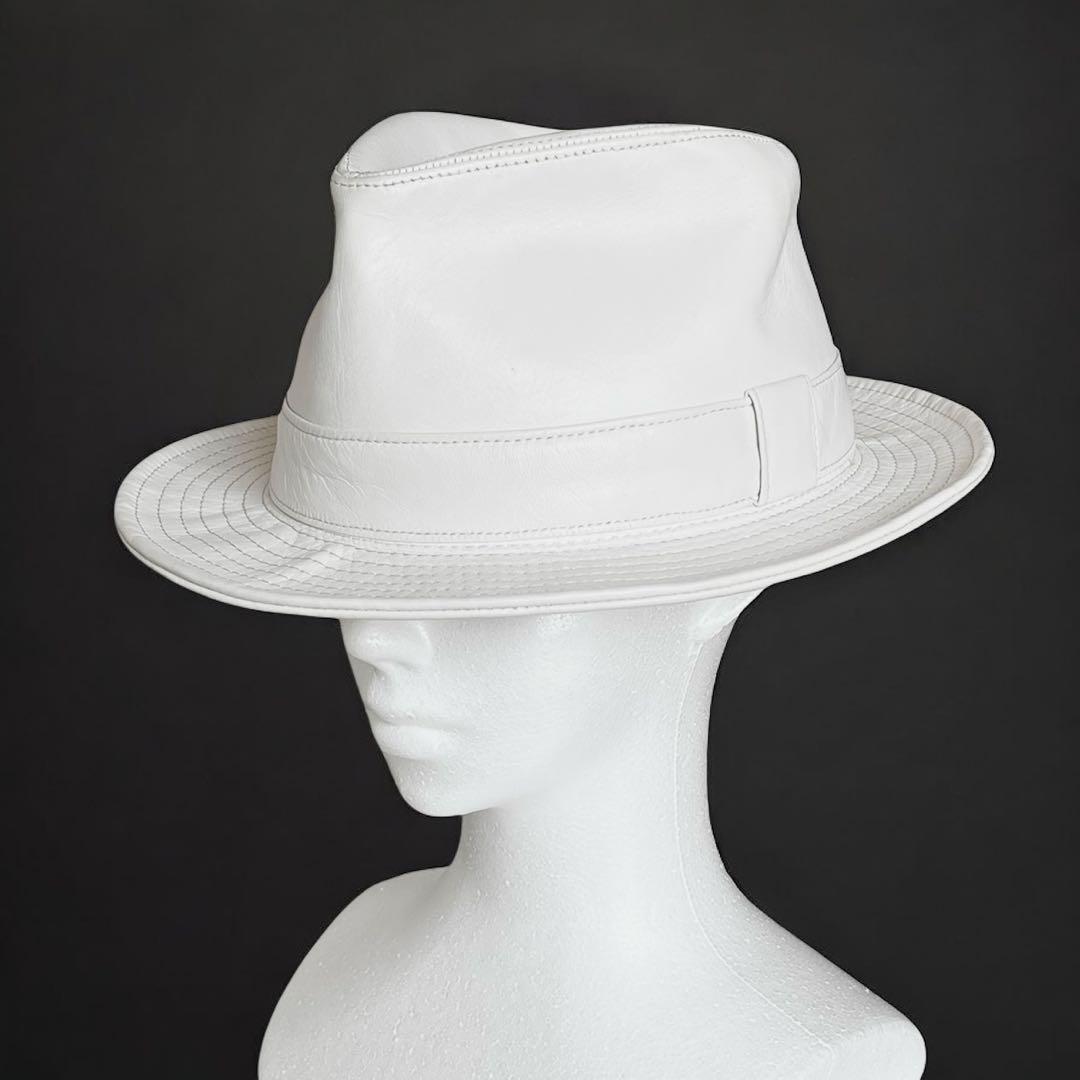 90s Y's for men × Borsalino レザー ハット ホワイト