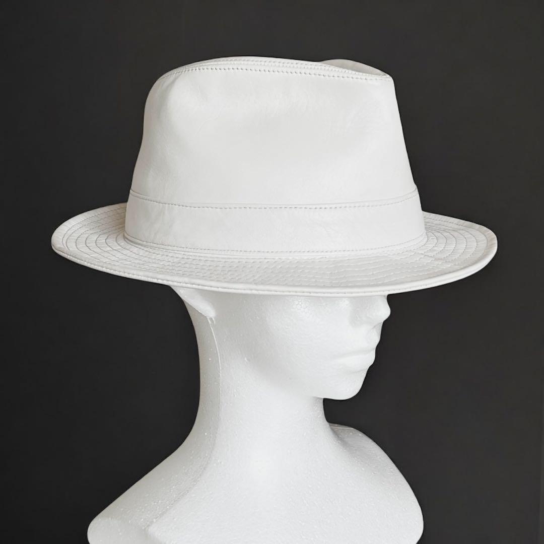 90s Y's for men × Borsalino レザー ハット ホワイト