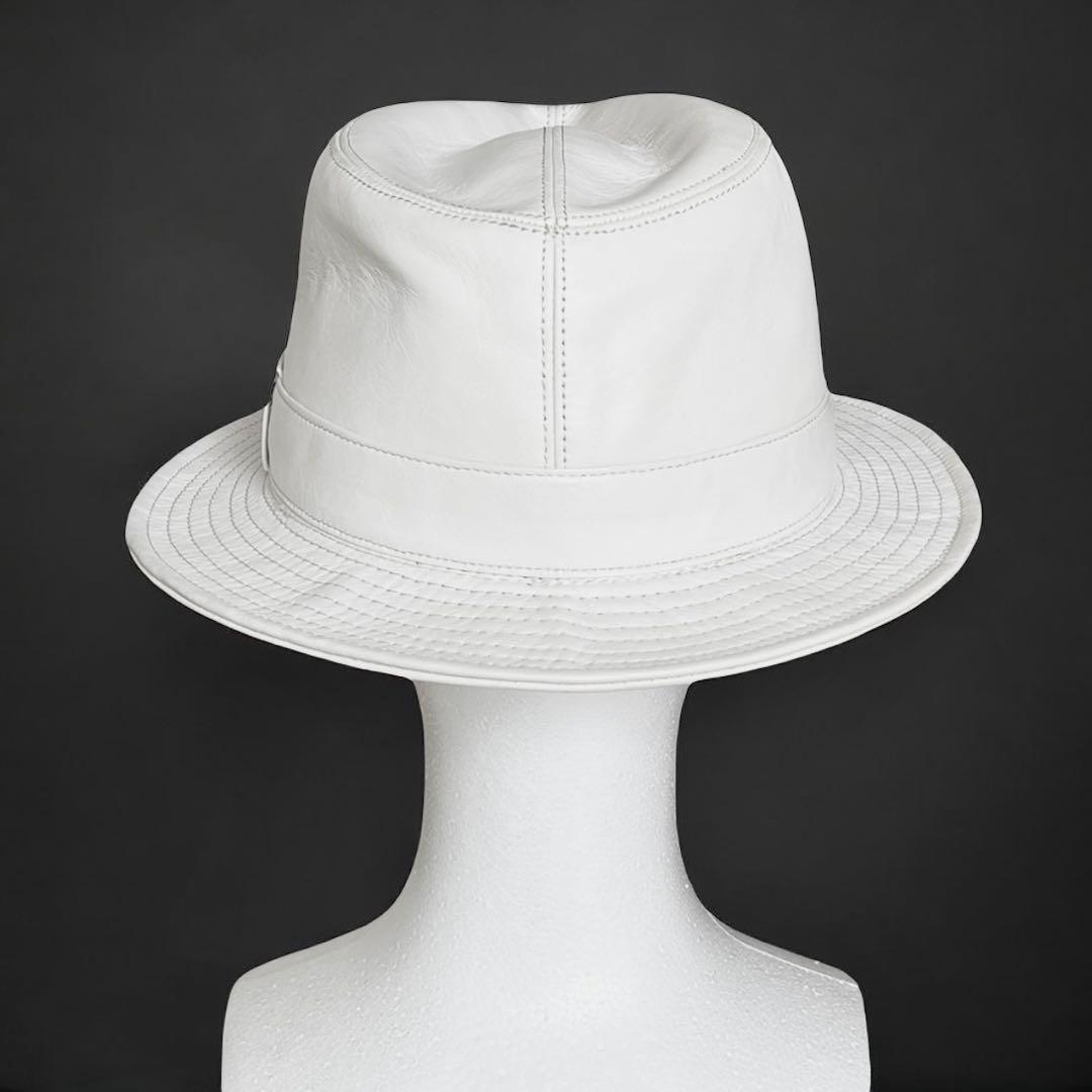 90s Y's for men × Borsalino レザー ハット ホワイト