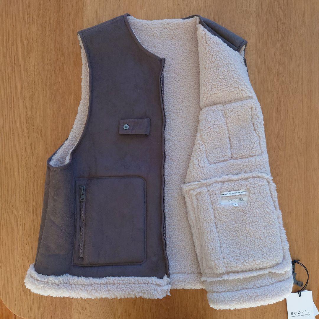 【新品】F/CE. FAUX SHEARLING VEST ムートン Lsize