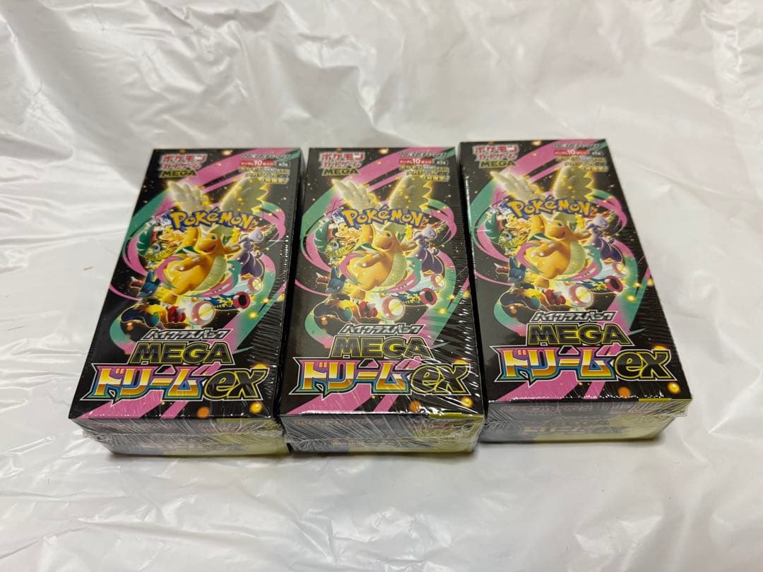 3BOX ポケモンカードゲーム MEGAドリームex シュリンク付き
