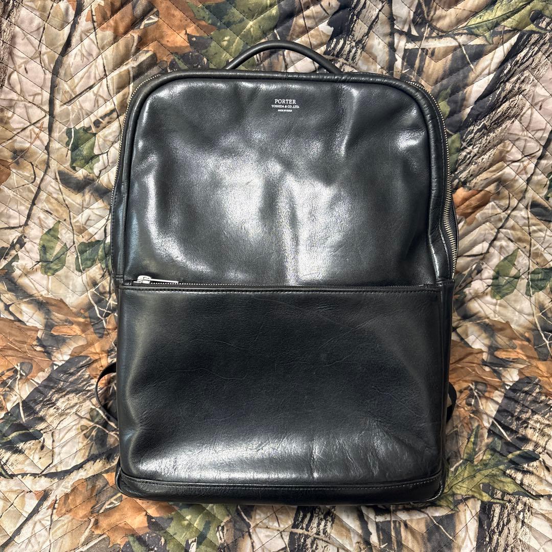 （早い者勝ち）PORTER ブラック レザー バックパック