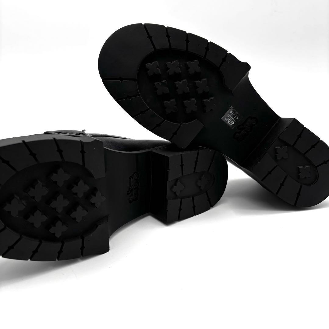 未使用保管品 コーチ リア ローファー C金具 レザー レディース 23cm 黒