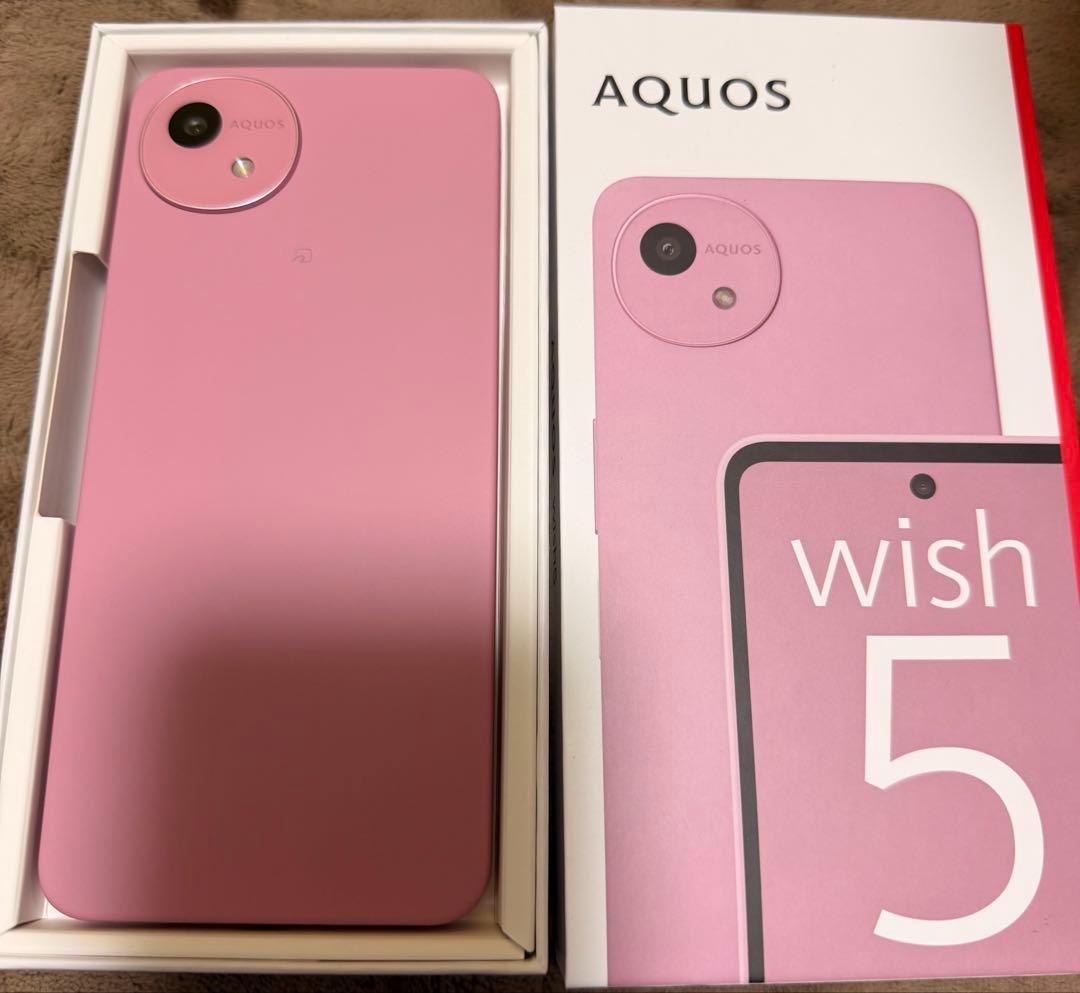 【新品・未使用】AQUOS wish 5 ピンク 本体
