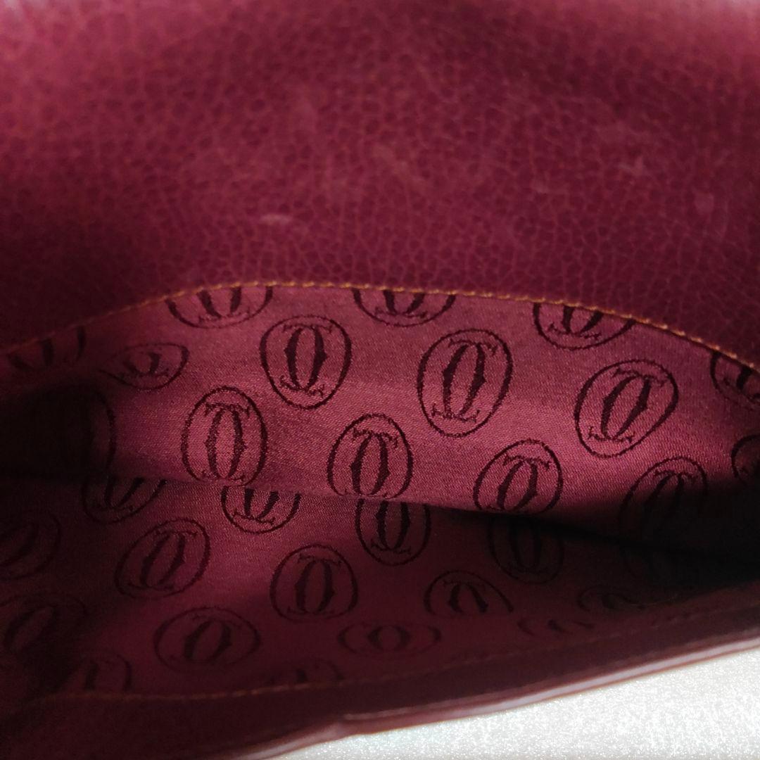 カルティエ Cartier クラッチバッグ マストライン ボルドー レザー保存袋