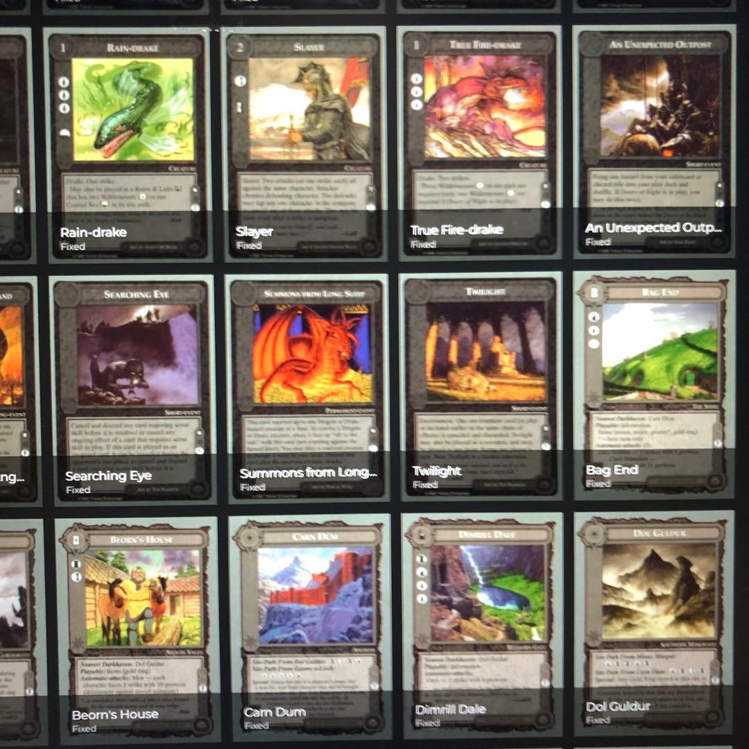 ミドルアース　カード　チャレンジデッキF ccg コンプ　指輪物語　トレカ