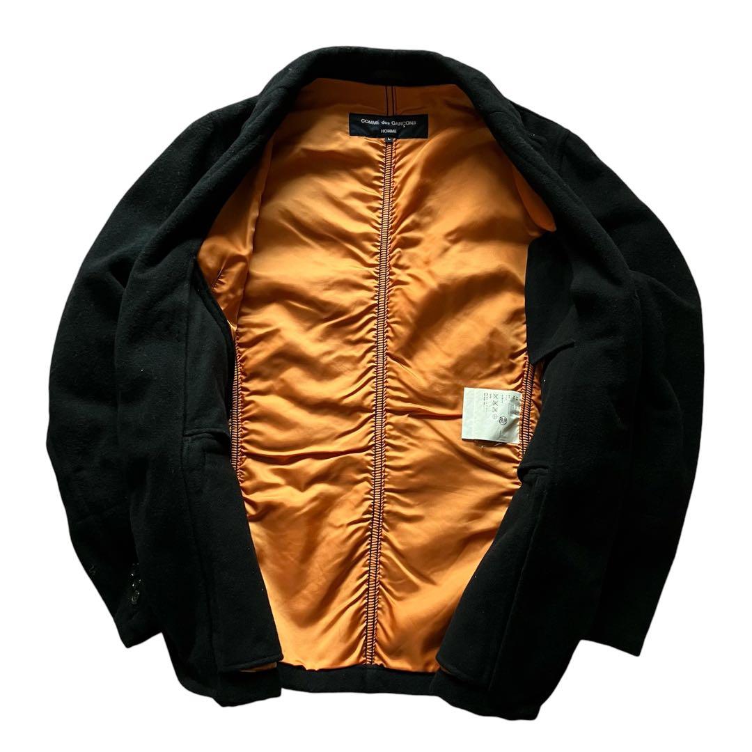 00's コムデギャルソン オム ウール中綿ジャケット 黒 L ミリタリー