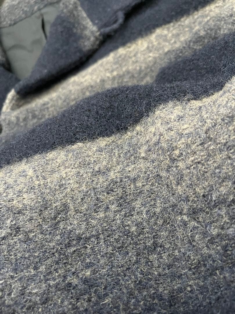 プランテーションplantationグラデーションウールコートボーダー