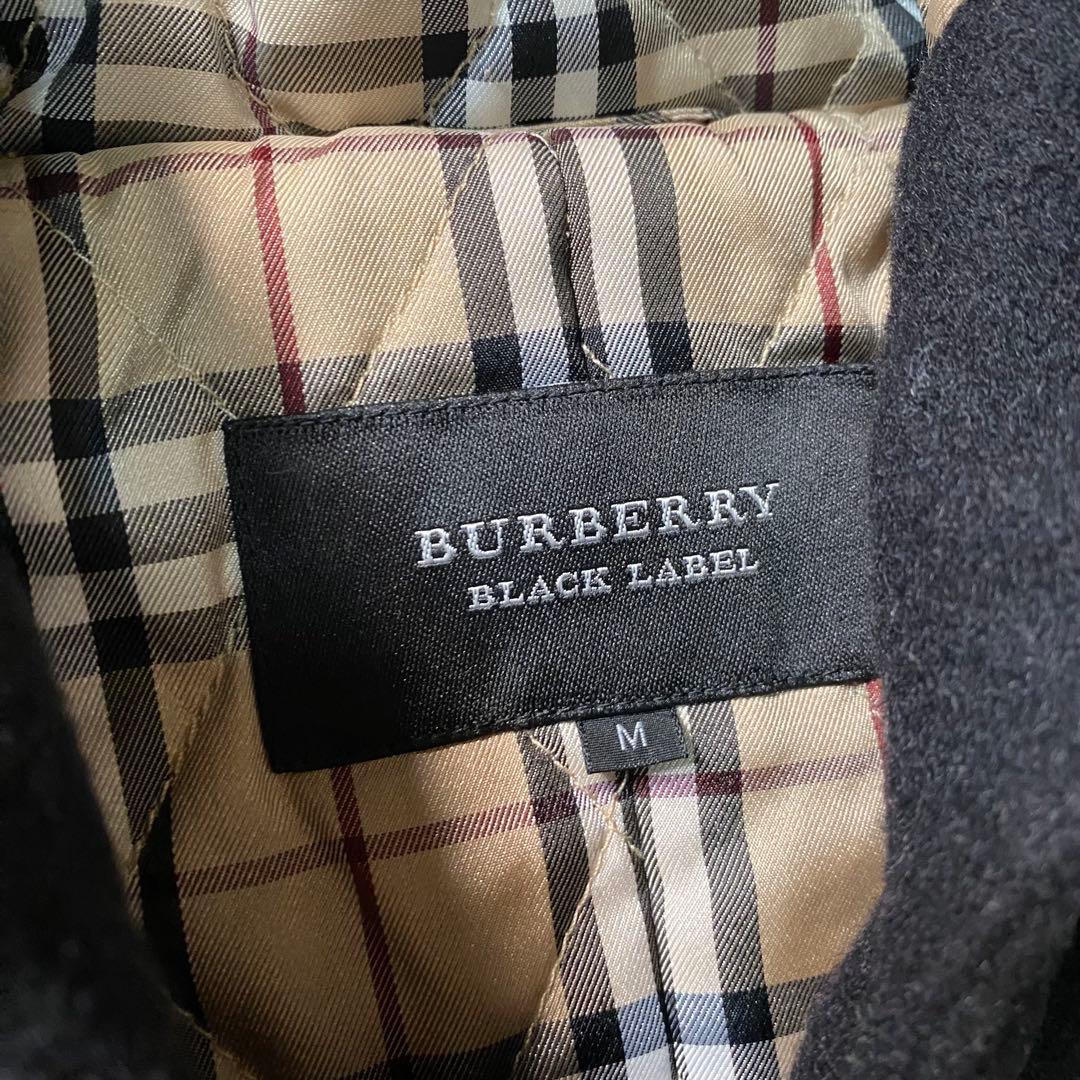 美品】バーバリーブラックレーベル　ダッフルコート　金具　ノバチェック　ナイトロゴ