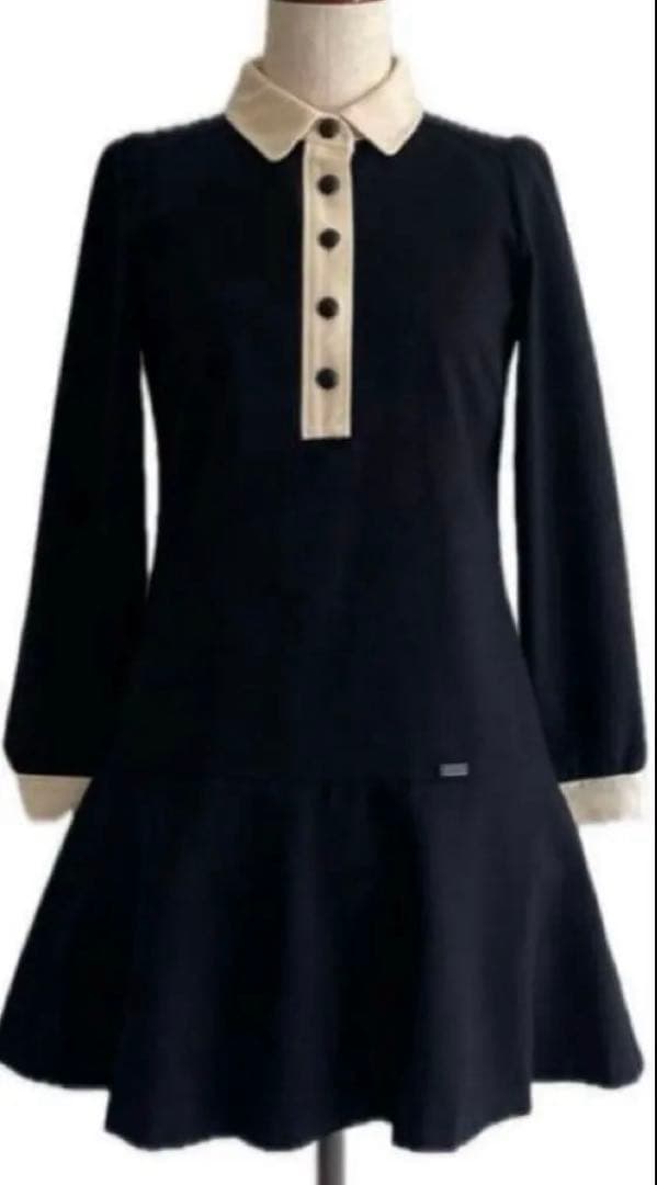 ブルーレーベルクレストブリッジ　ワンピース　襟　フレア　S 新品　未使用