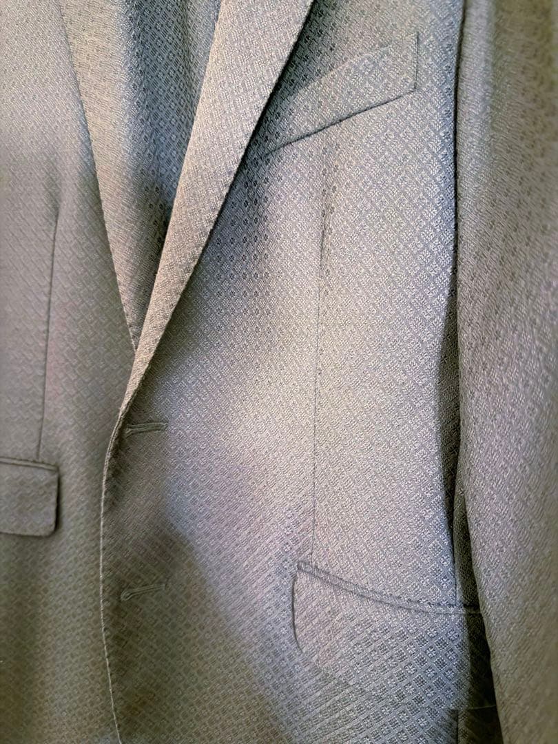 定価10万 逸品！タリアトーレ アンコン テーラードジャケット 織柄 ネイビー