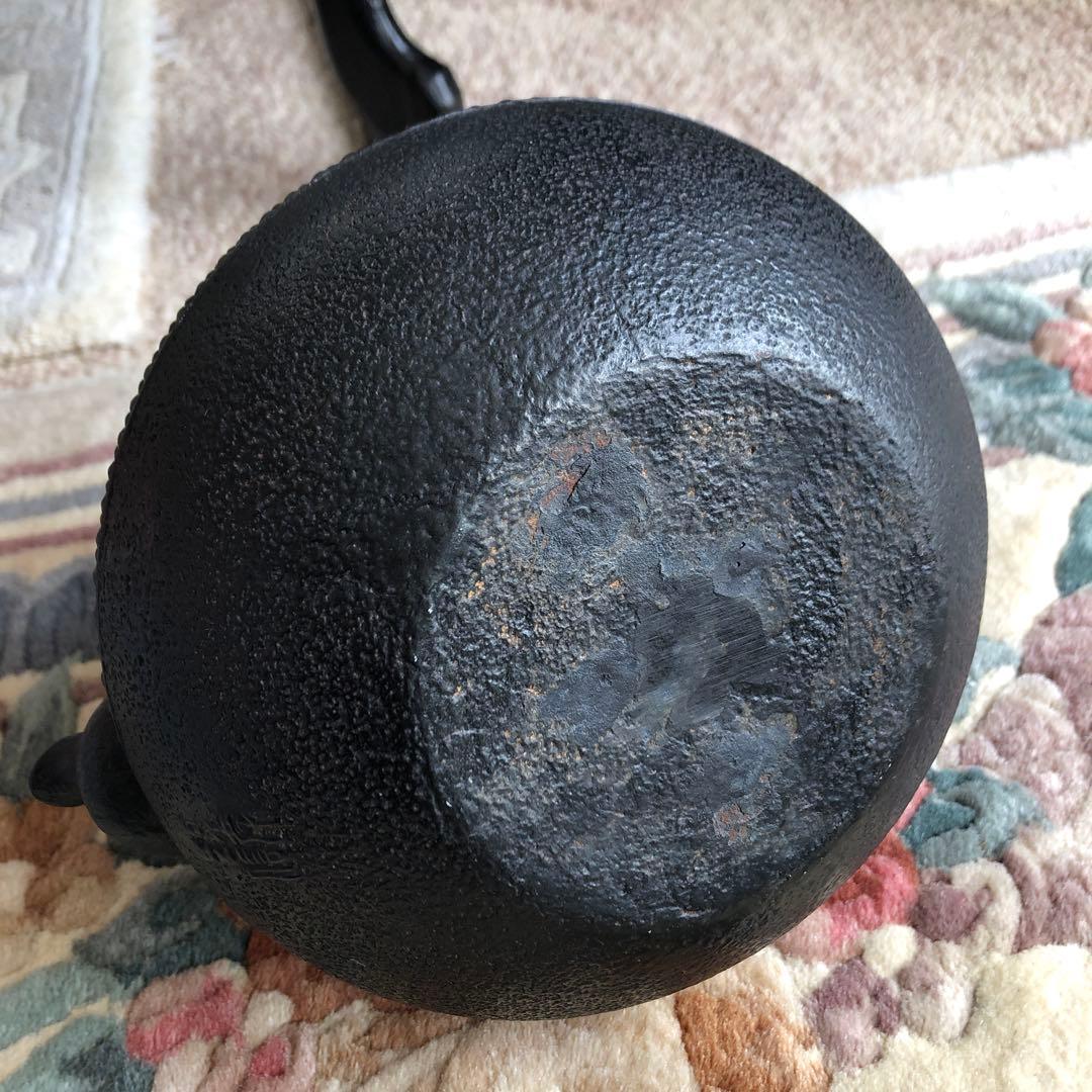 南部鉄瓶　「孝信」　霰紋　容量1.1ℓ 未使用保管品