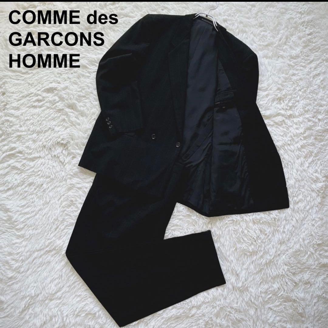 極美品　COMME des GARCONS HOMME ストライプスーツ　黒