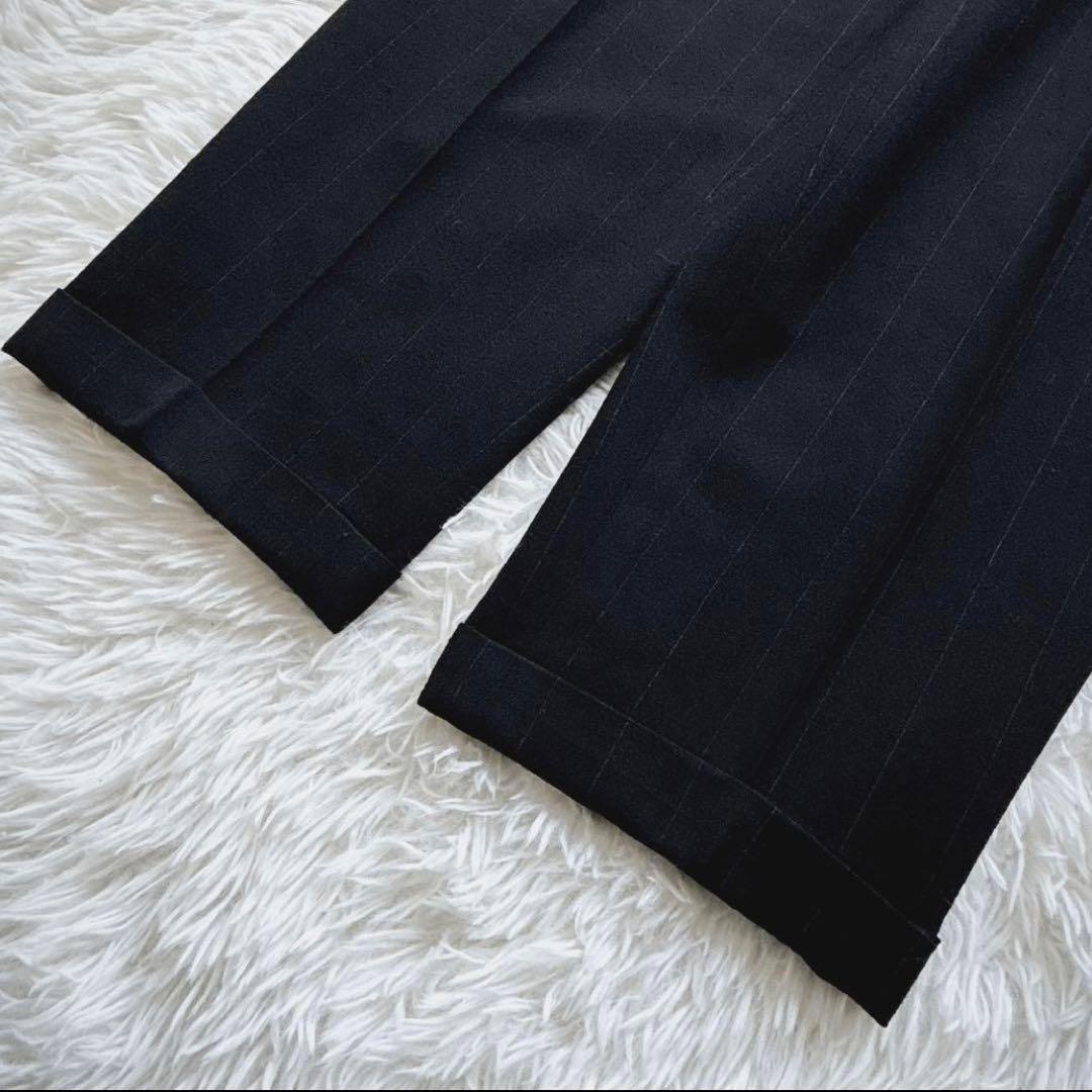 極美品　COMME des GARCONS HOMME ストライプスーツ　黒