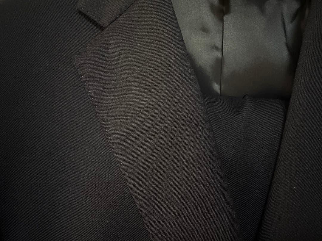 【美品】AOYAMA パーソンズ　黒無地　2パンツ　AB ストレッチ　ブラック