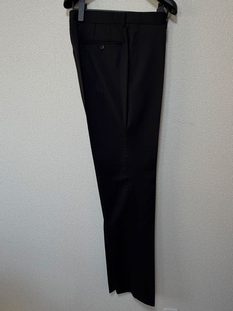 【美品】AOYAMA パーソンズ　黒無地　2パンツ　AB ストレッチ　ブラック