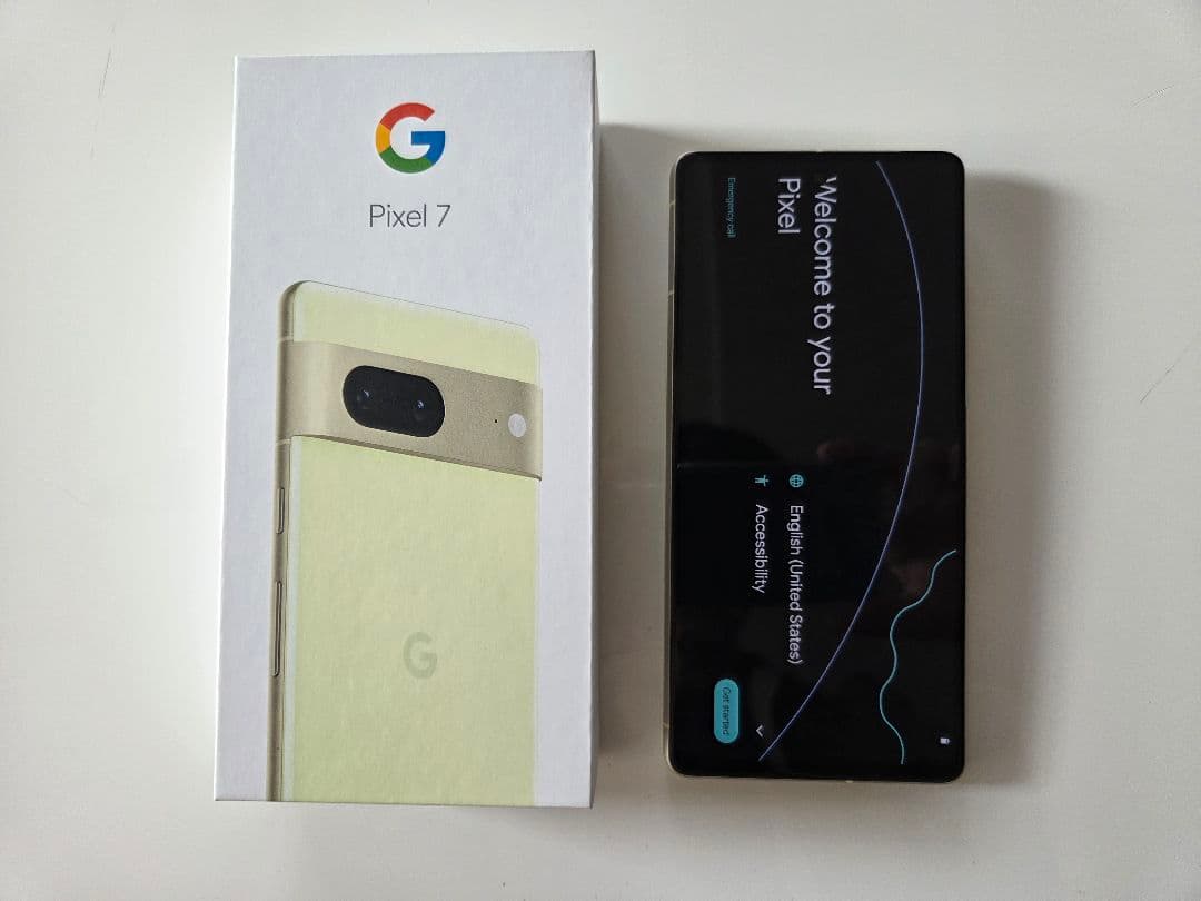 Google Pixel 7 黄緑色 箱付き Pixel Buds Pro付属