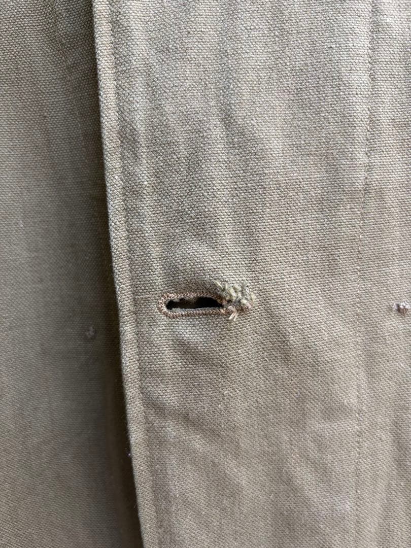 実物40s〜50s フランス軍 モーターサイクルコート サイズ6 コットンリネン