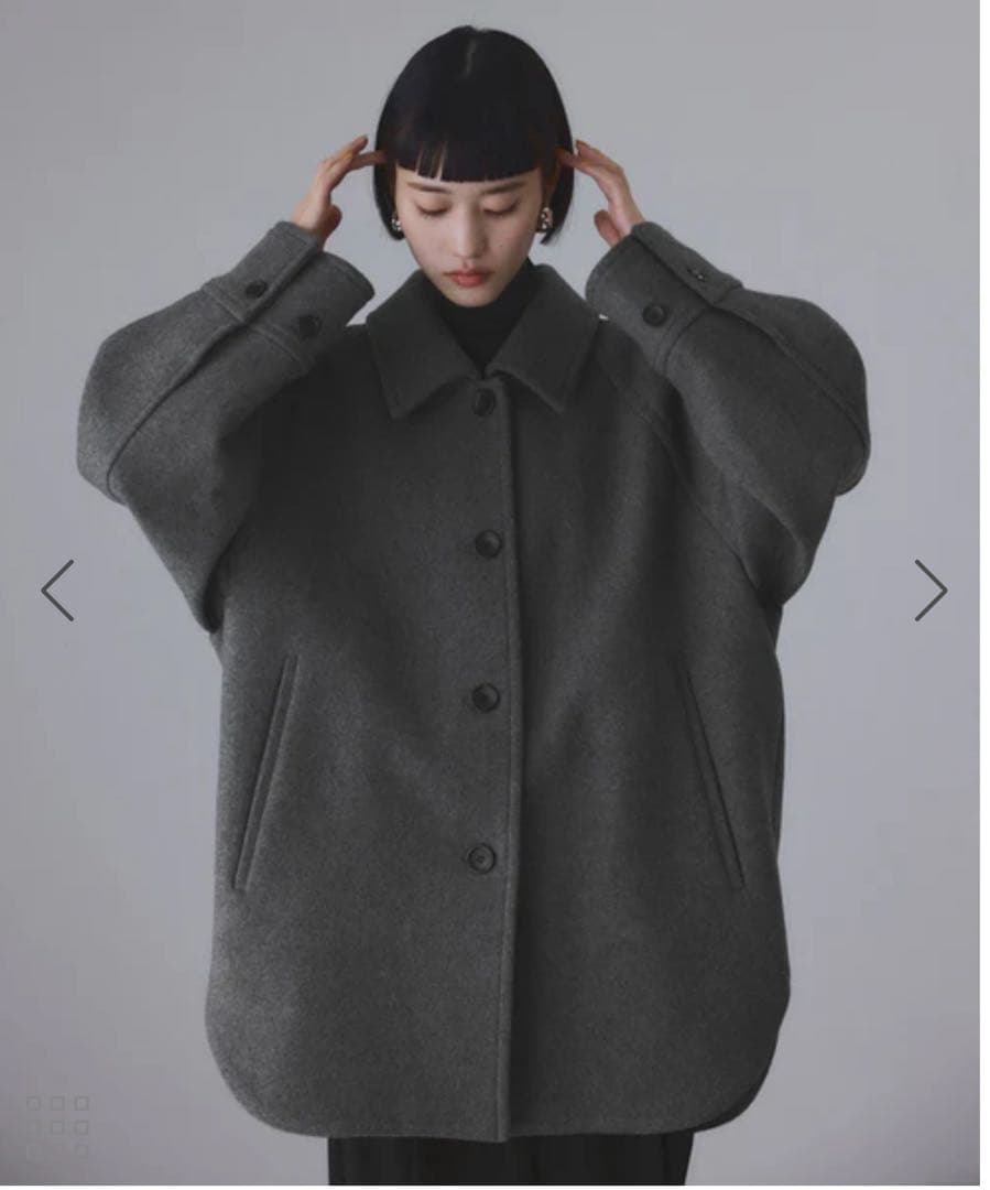 ADAM ET ROPÉ FEMME Super140'sメルトンシャツコート