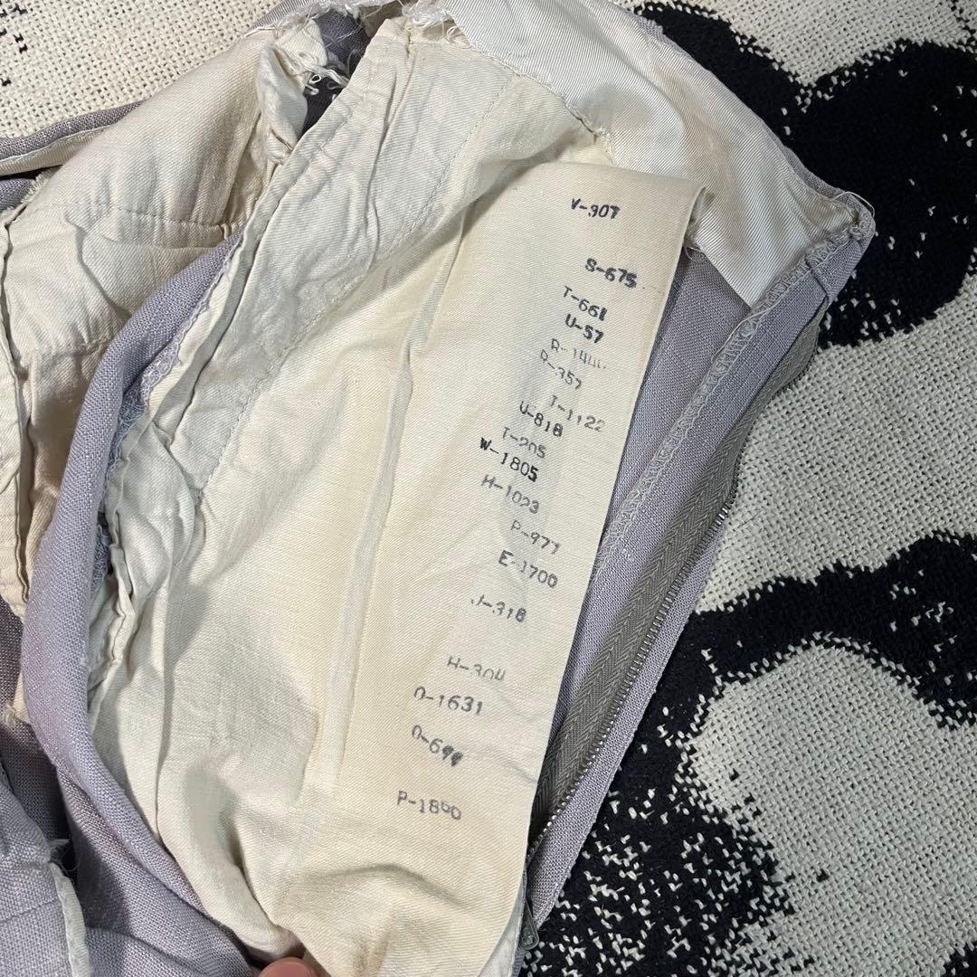 50s ネップ 絣 リネン ヴィンテージ ギャバジン レーヨン 60s ピンク