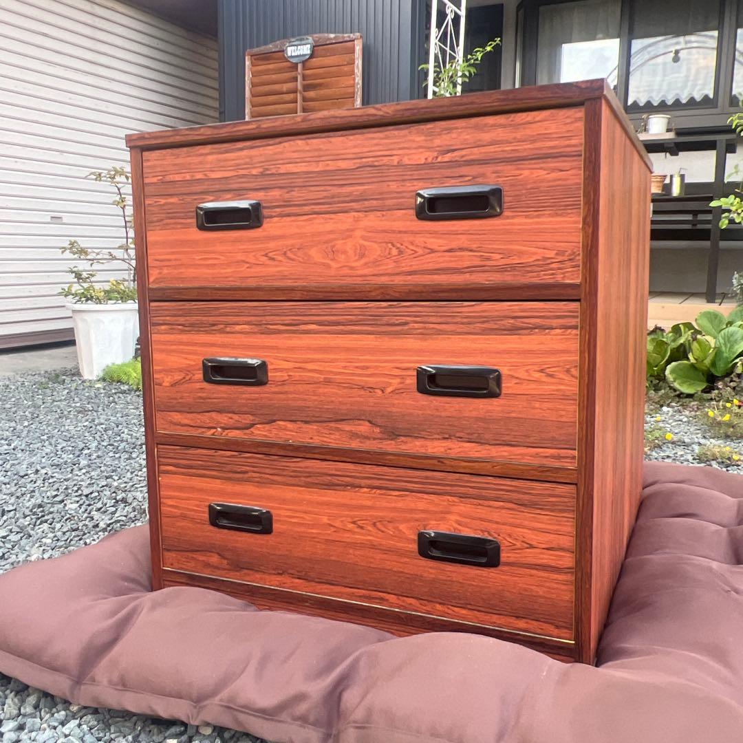 箪笥 タンス 収納 押入れ 昭和レトロ チェスト 洋服箪笥 家具 引き出し 3段