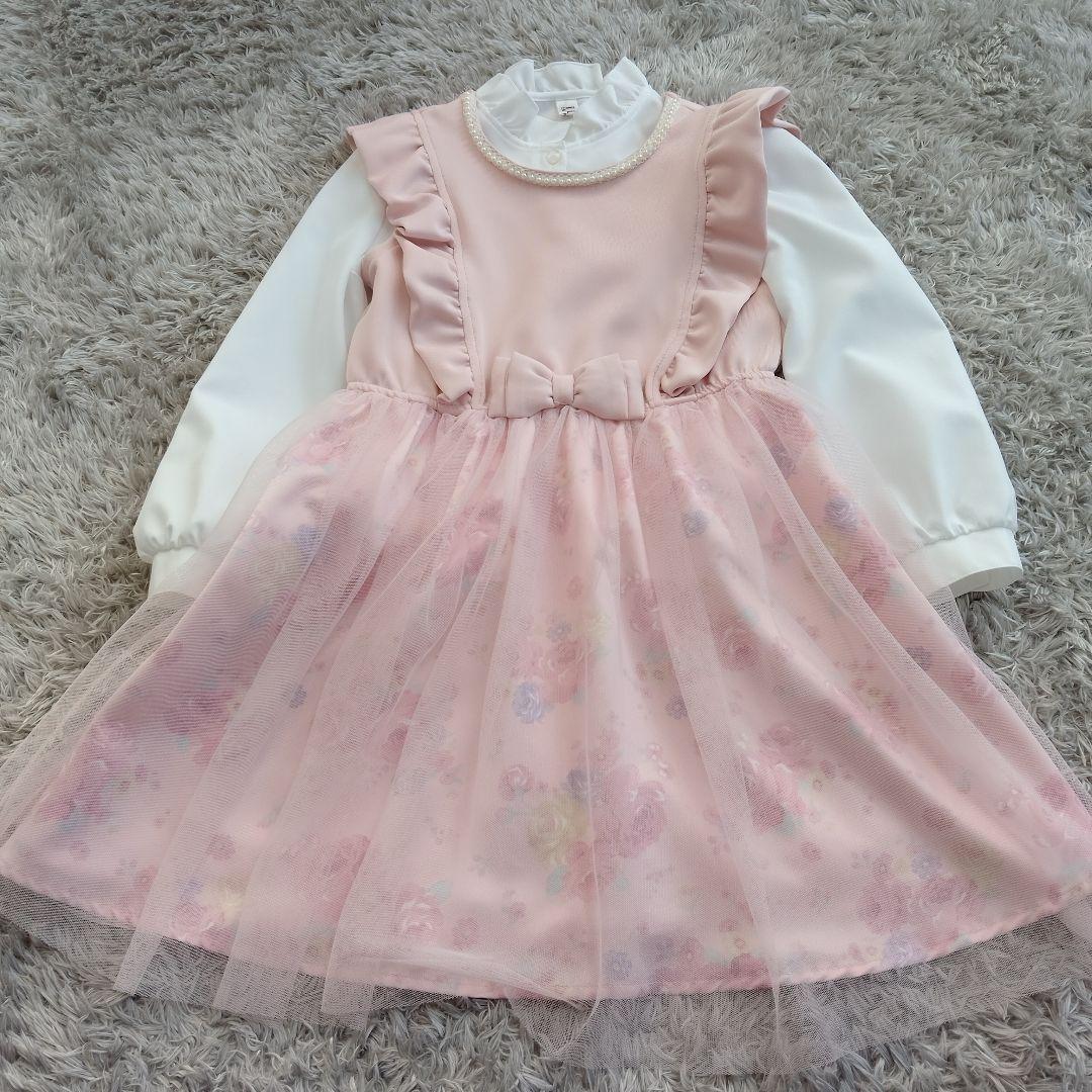 未使用級❗️エニィファム　女の子　キッズ　スーツ　入学　120 ELLEピンク