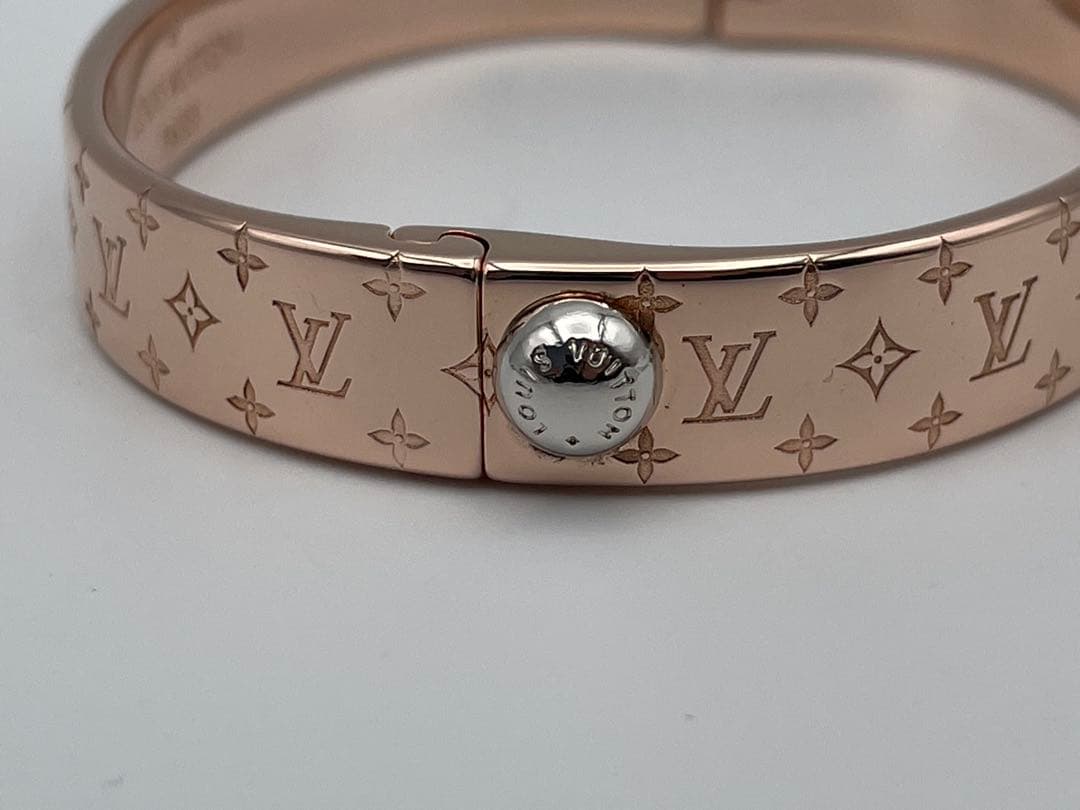 すいじん【美品】ルイヴィトン カフ・ナノグラム　バングル M ブレスレット