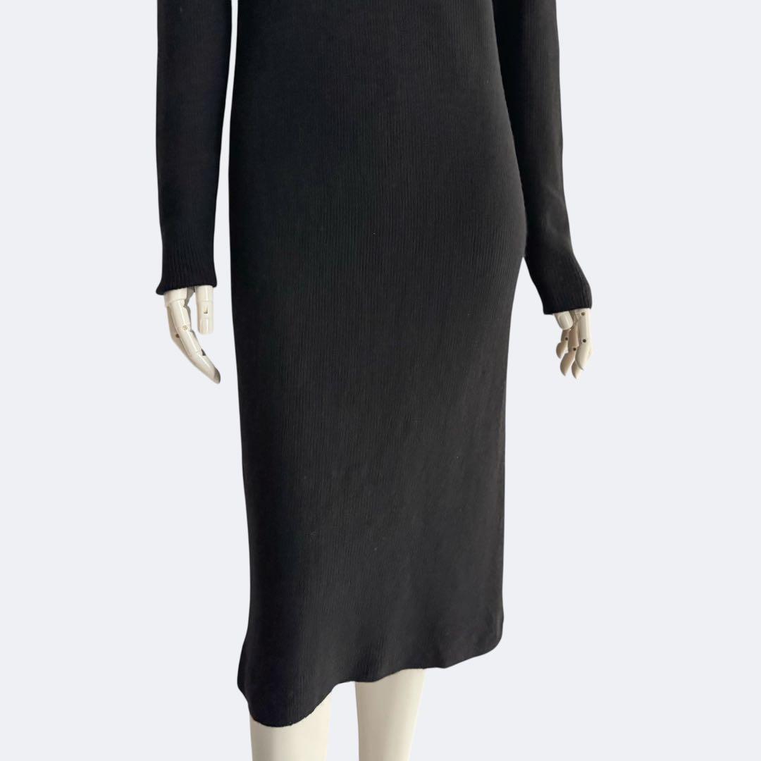 theory luxe セオリー ブラック ニットワンピース タートルネック