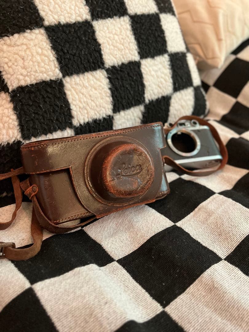 Leica Ⅲa バルナックライカ 本革ケース Fedレンズ付