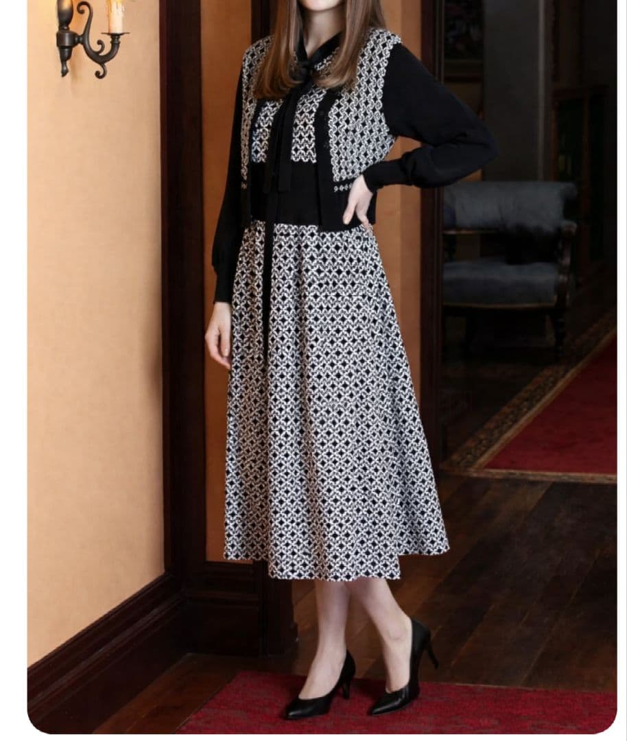 スーパービューティー☆【Used】ワンピース丈直し＆【新品】カーディガン42