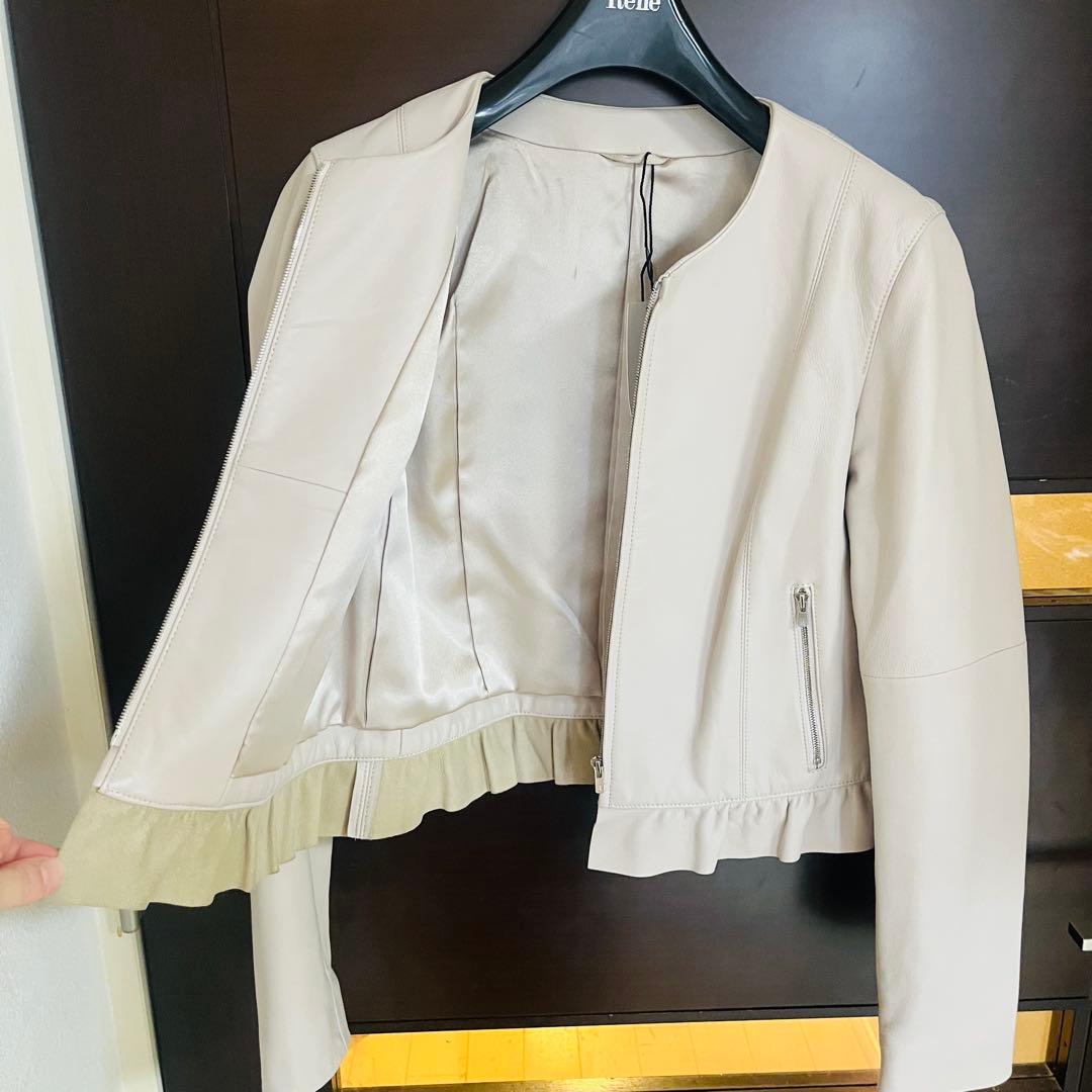 新品☆ ANAYI ラムレザークルー　ジャケット/セオリー、23区、ロペ