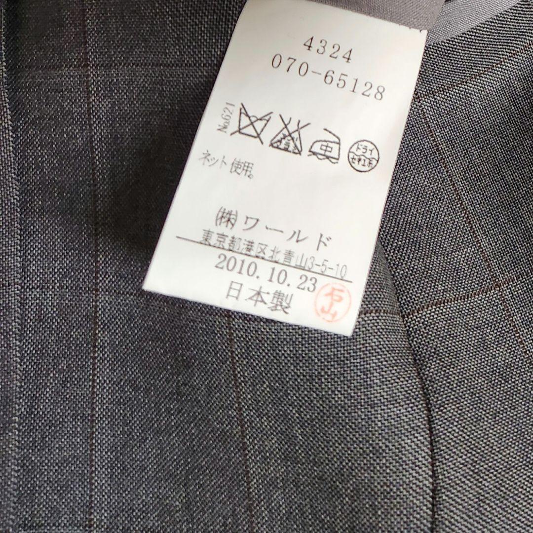 ロロピアーナ　×　タケオキクチ　メンズスーツ　スリーピース　グレーチェック